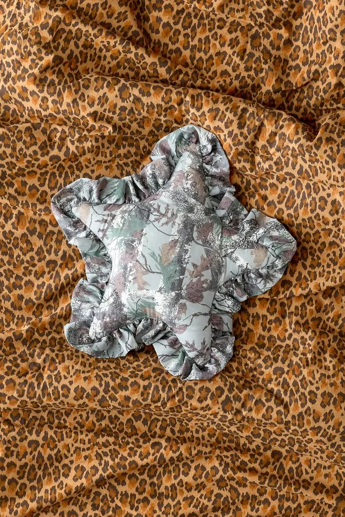 Urban Outfitters Printed Star Shaped Ruffle Throw Pillow
