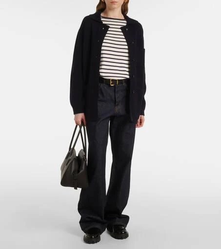Jardin des Orangers Striped cotton, silk and cashmere T-shirt 2