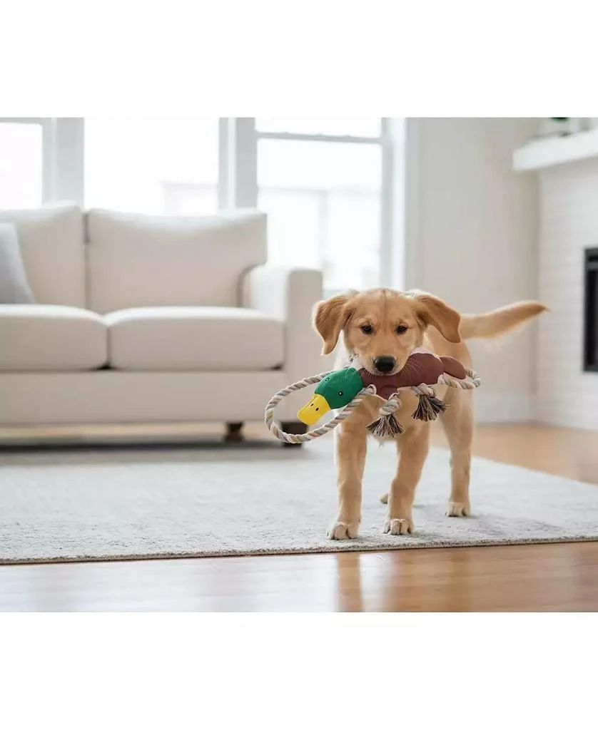 AOSTIRMOTOR Durable Duck Dog Toy for Aggressive Chewers, Interactive Plush with Squeaker 
Crinkle Sound for Tug-of-War and Play 3