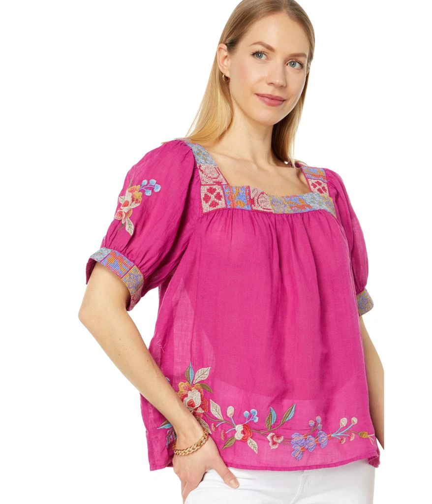 Johnny Was Petunia Square Neck Park Blouse 3