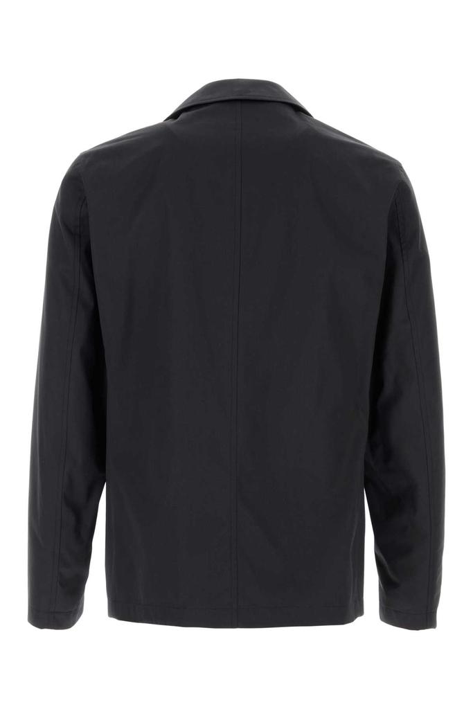 ピーコート Herno Navy Blue Cotton Trench Coat Shop NAVY BLUE COTTON TRENCH COAT on Sale at BeyondStyle