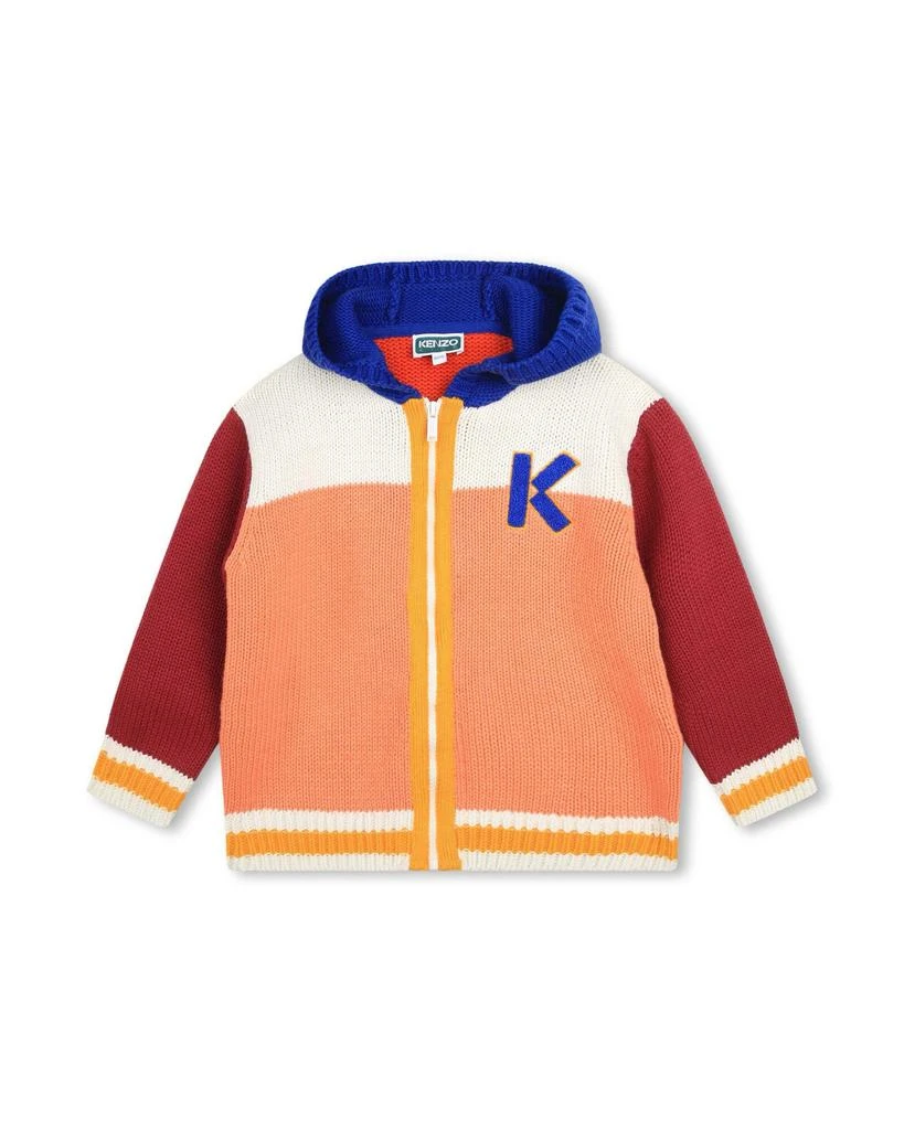 预计3周后发货 Kenzo Cardigan Tricot Wave Blue - Enfant Garçon - Kenzo Kids 1