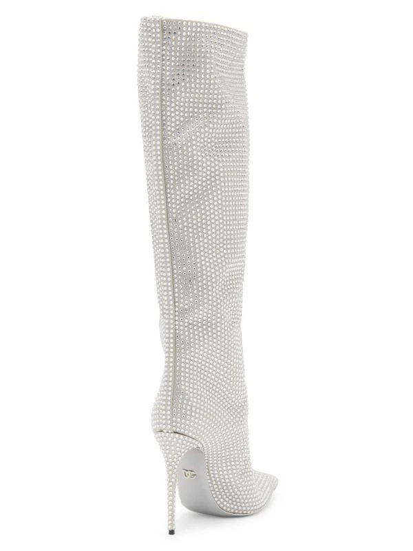 Dolce 
Gabbana 105MM Crystal Stiletto Knee High Boots 3