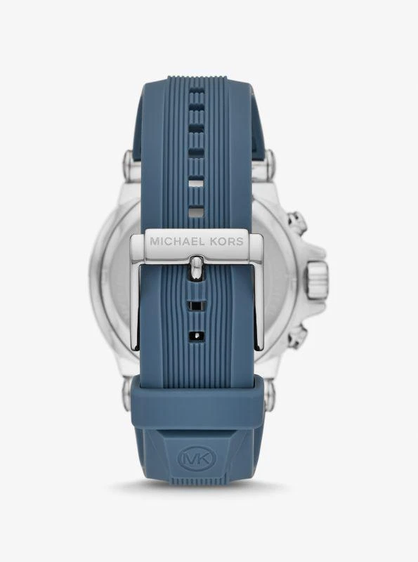 Michael Kors Oversized Dylan Silver-Tone and Silicone Watch 3