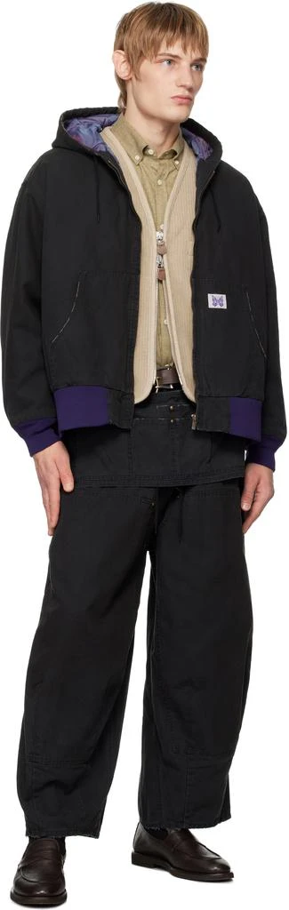 Needles Black Zipped Work Hoodie 4