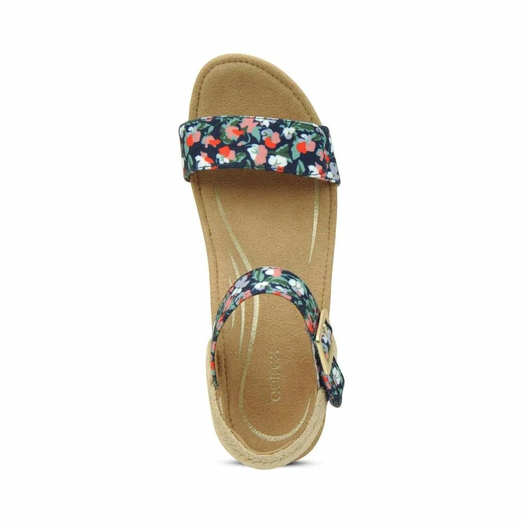 Aetrex SYDNEY QUARTER STRAP ESPADRILLE WEDGE 4