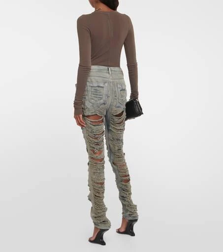 Rick Owens DRKSHDW distressed low-rise jeans 3