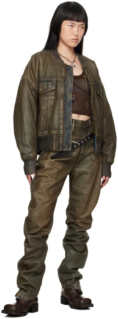 Acne Studios Brown Coated Jeans 4