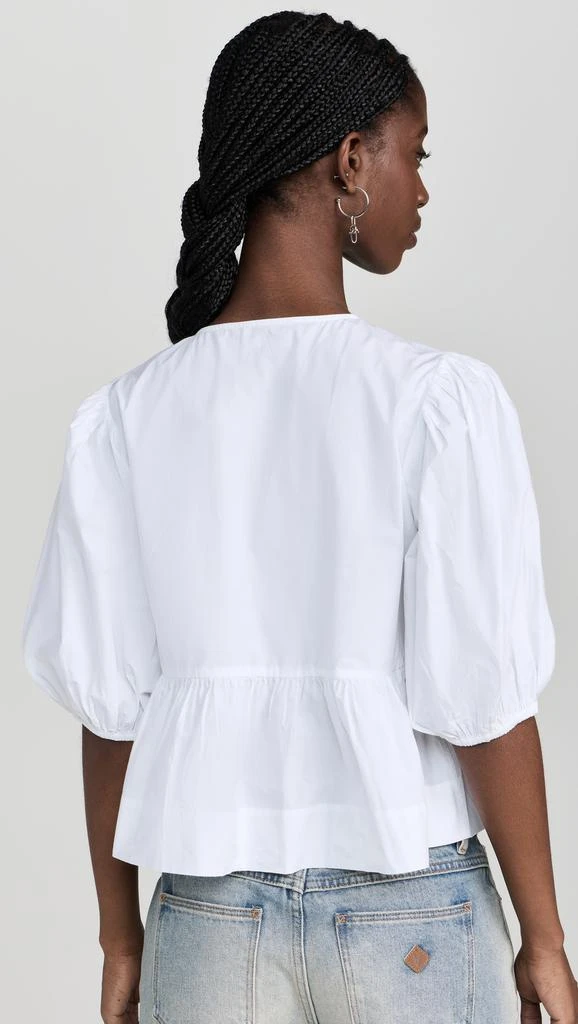 Ganni Cotton Poplin Peplum Blouse 2
