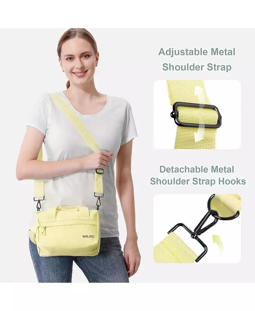 Urbanmax Small Gym Bag 9 inch, Mini Duffle Bag with Adjustable Strap, Lightweight Carry On Sport Bag for Women Girls (Light Yellow) 2