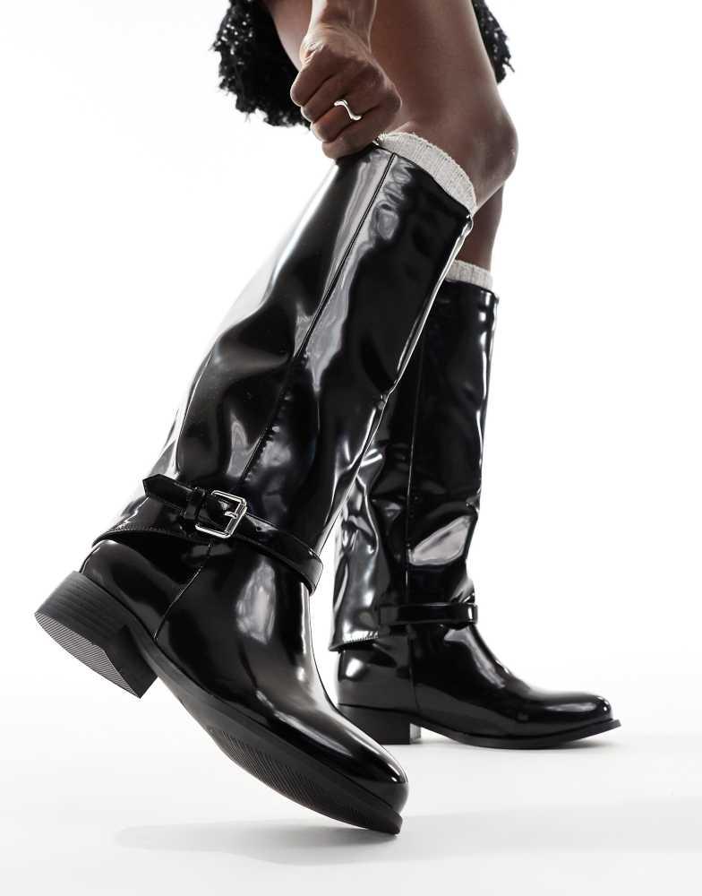 Raid RAID Rosenna riding knee boots in black patent