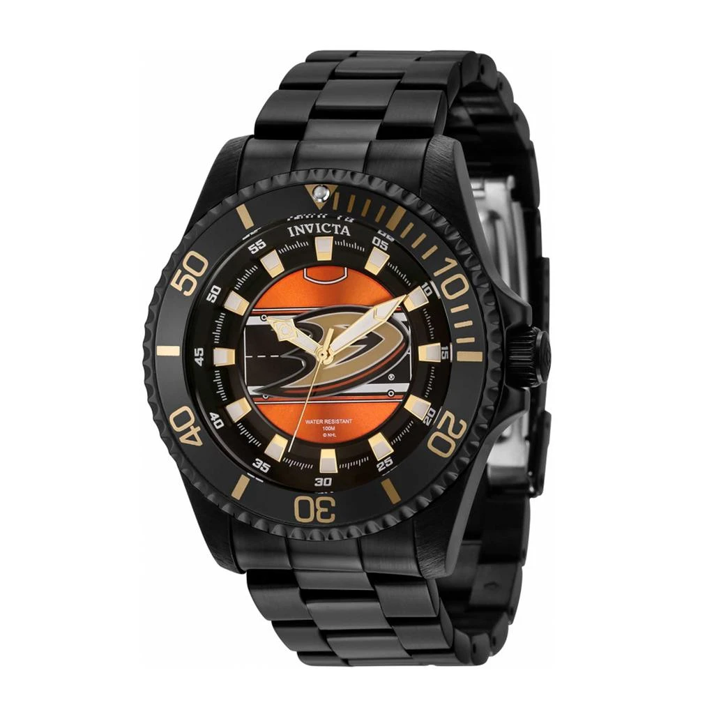 Invicta Invicta Men's Quartz Watch - NHL Anaheim Ducks Black and Orange Dial Steel | 42257 1