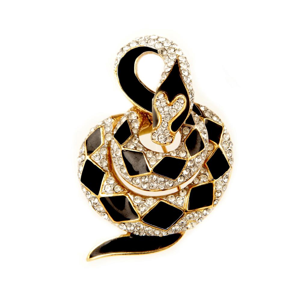 Susan Caplan Vintage 1970s vintage attwood & sawyer cobra brooch