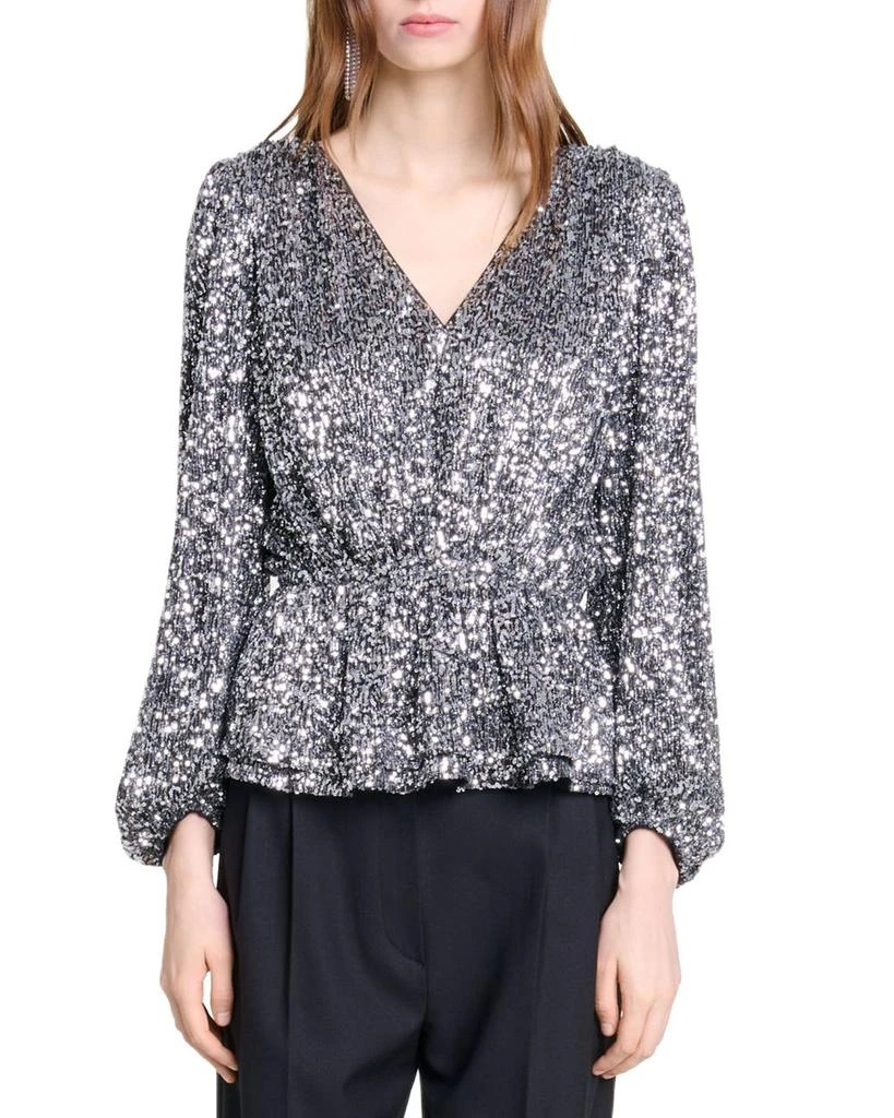 Maje Lanaly Sequined Top 1