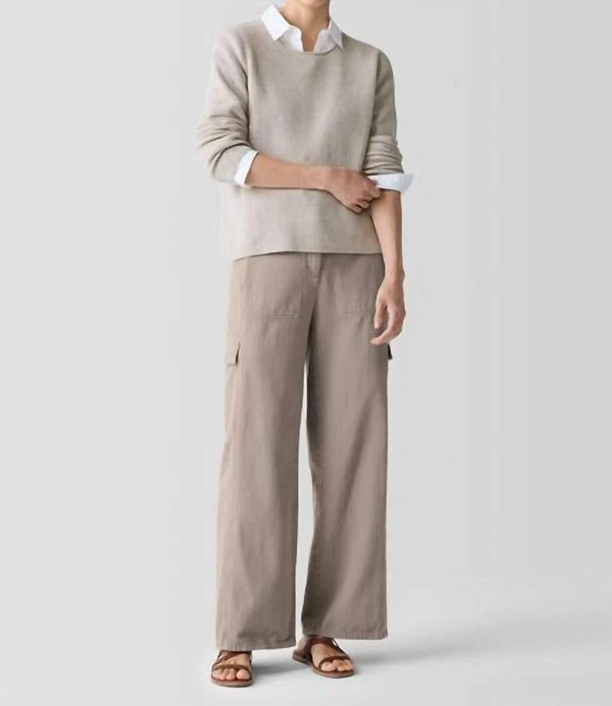 Eileen Fisher Crew Neck Sweater In Dove 4