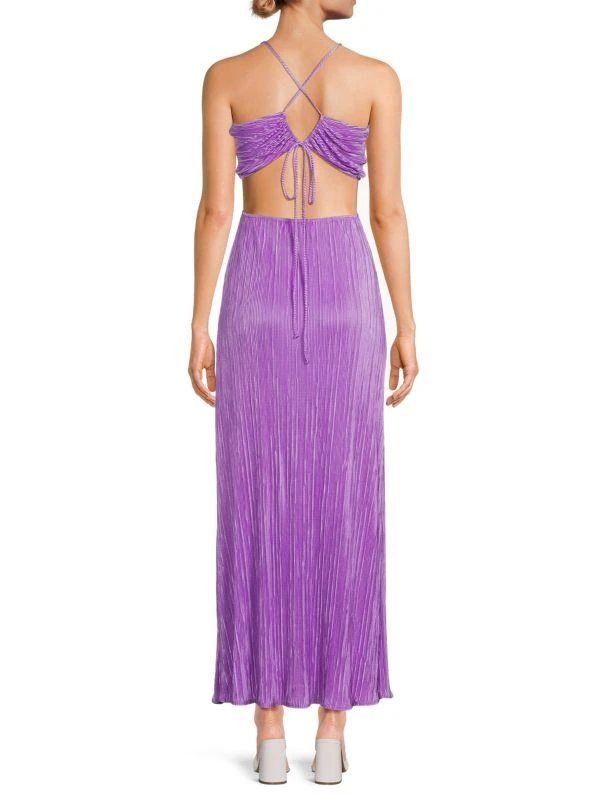Renee C. Plisse Halter Maxi Dress 2