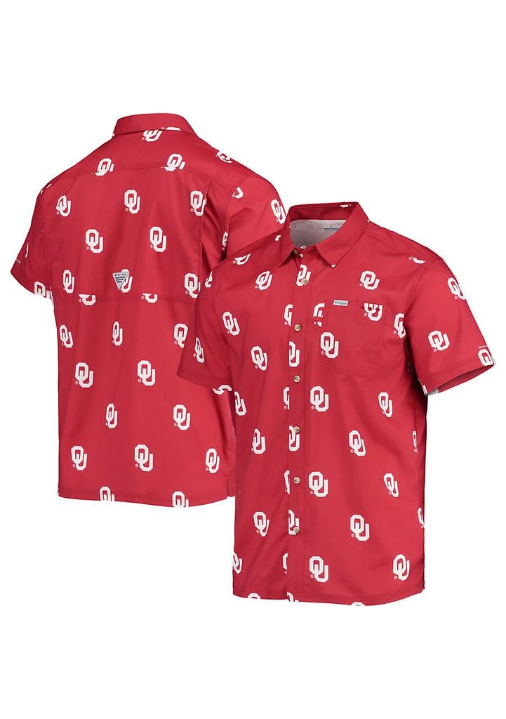Columbia NCAA Oklahoma Sooners Super Slack Tide Omni-Shade Button-Up Shirt