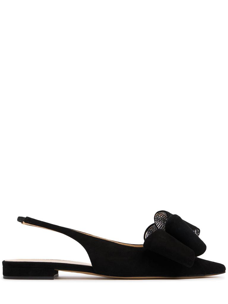 MACH & MACH 15mm Le Cadeau Suede Slingback Flats