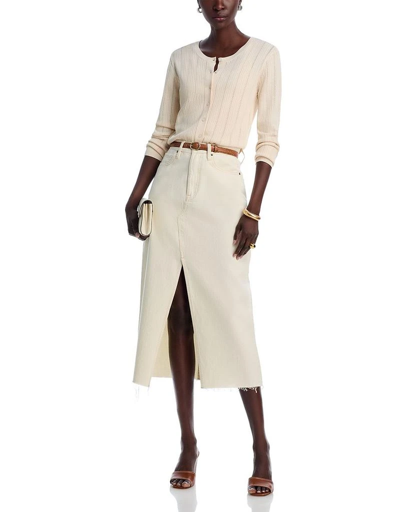 Wayf Pointelle Cardigan Sweater 2