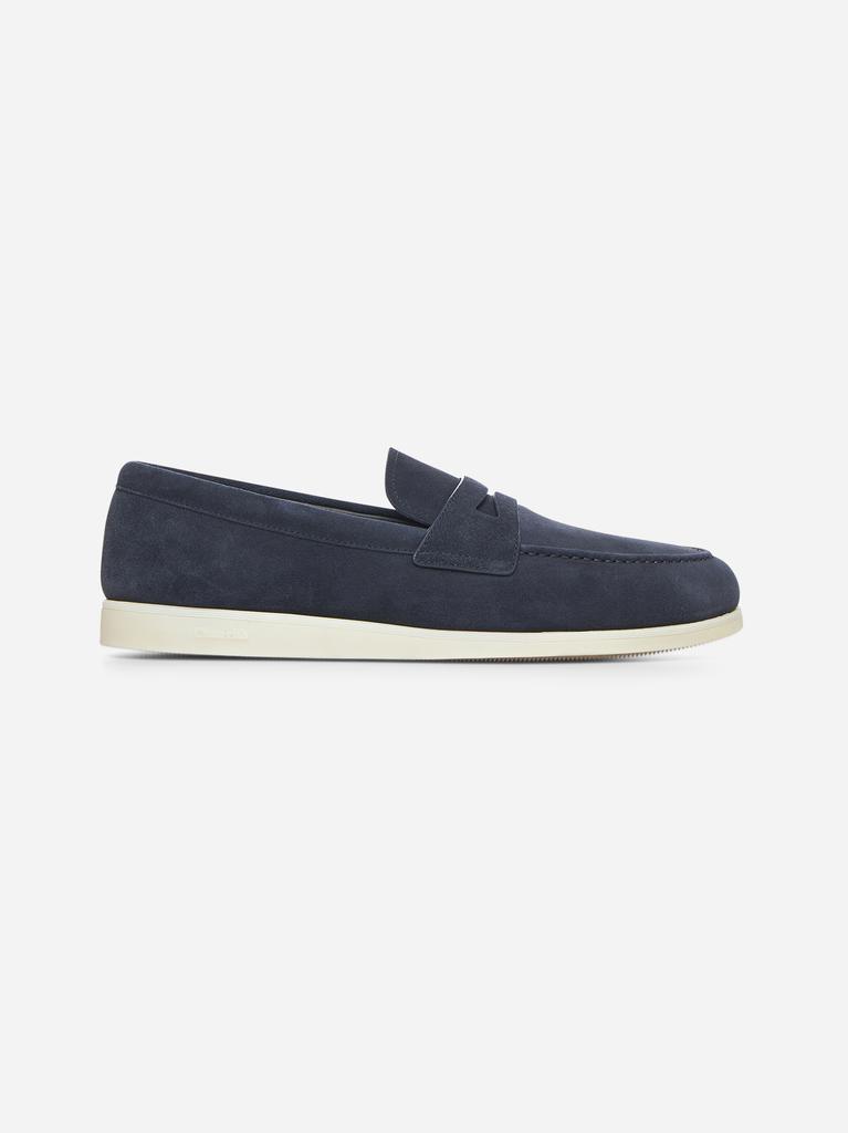 Church's Blue suede Saddle loafers