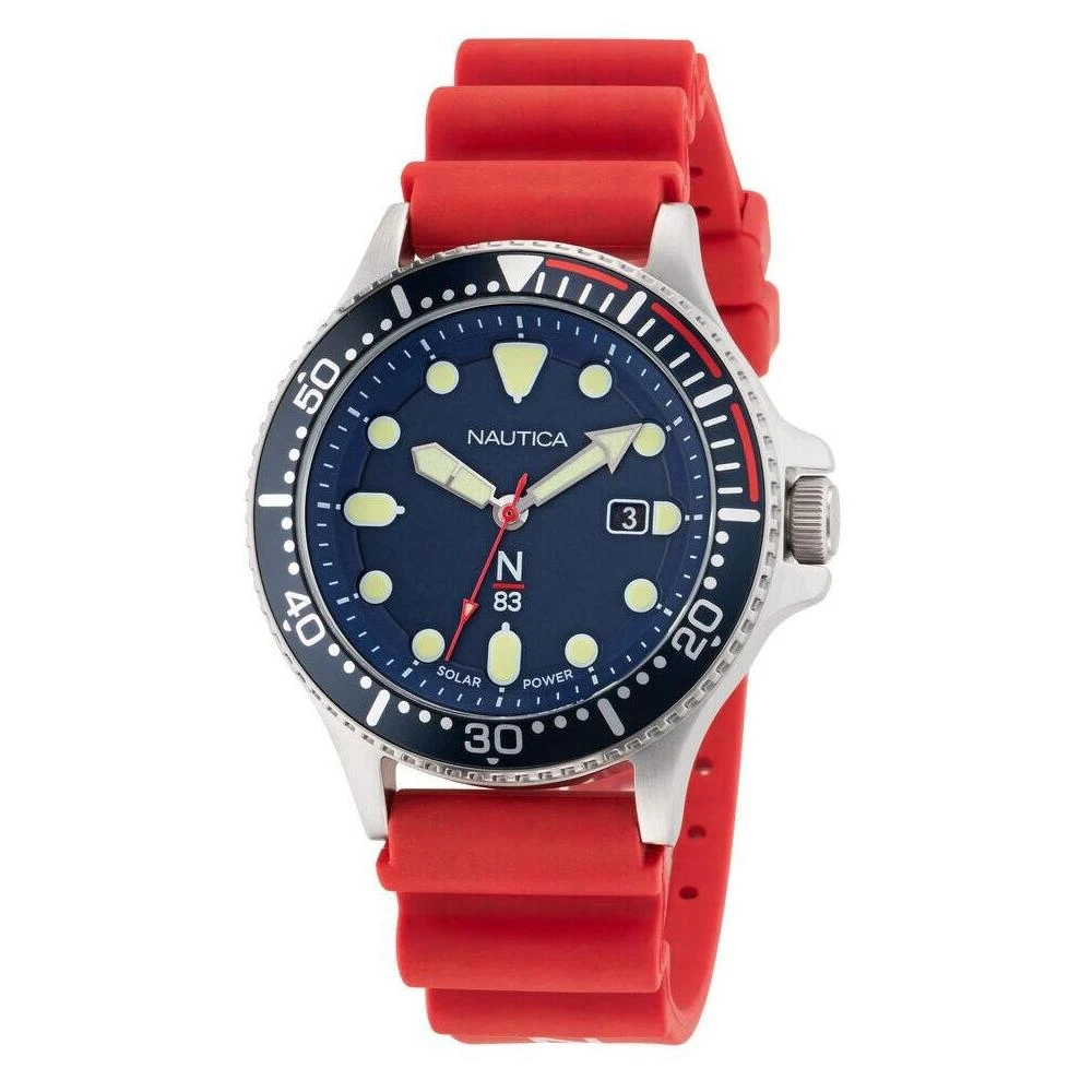 Nautica Cocoa Beach Red PU Mens Watch