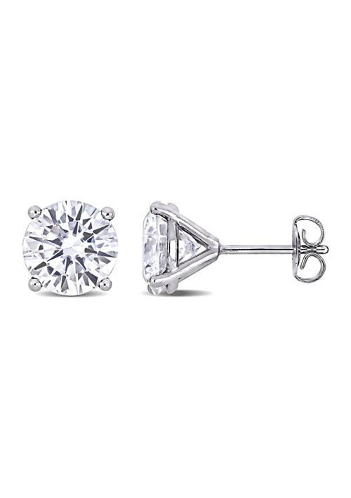 Belk 
Co. 4 ct. t.w. Created Moissanite Solitaire Stud Earrings in 14k White Gold