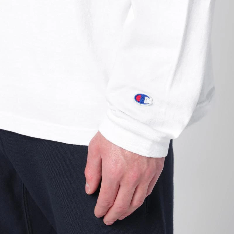 CHAMPION White long-sleeved T-shirt 4