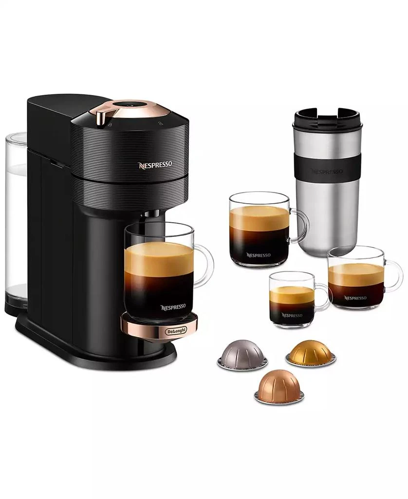 Nespresso Vertuo Next Premium Coffee and Espresso Machine by De'Longhi in Black Rose Gold 2