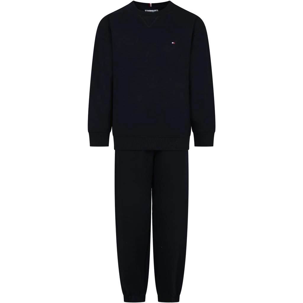 Tommy Hilfiger Blue Suit For Boys With Logo 1