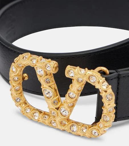 Valentino VLogo Swarovski®-embellished leather belt 3