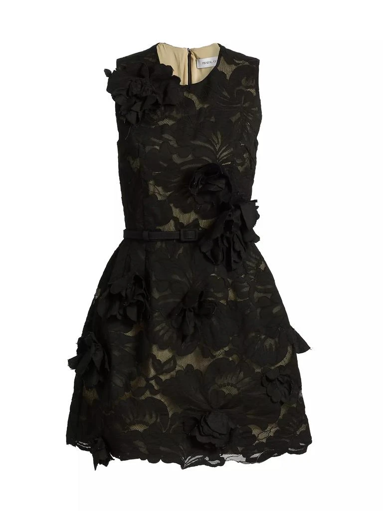 PRABAL GURUNG Floral Lace & Appliqué Minidress 1