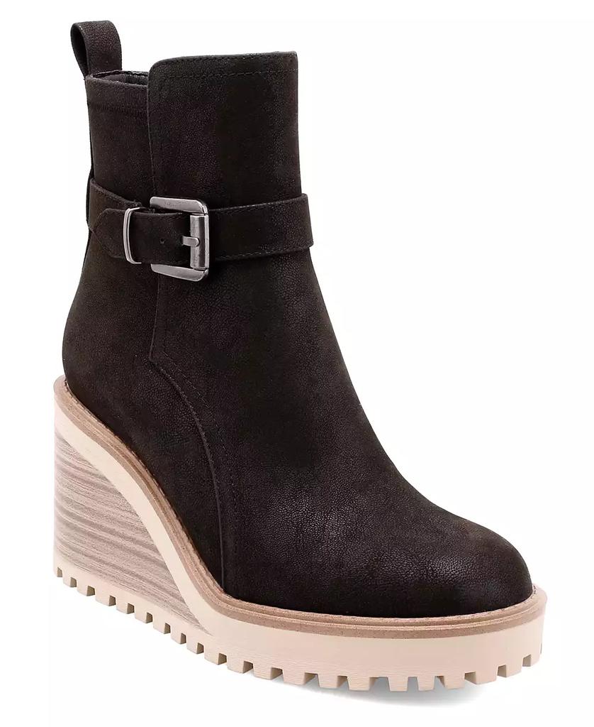 MIA Women's Cleste Lug Sole Wedge Booties