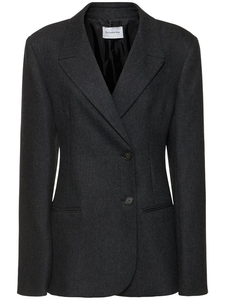 The Frankie Shop Morrison Crossover Wool Blend Blazer