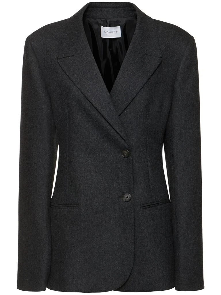 THE FRANKIE SHOP Morrison Crossover Wool Blend Blazer 1