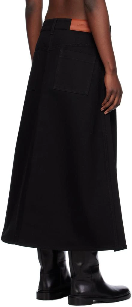 Studio Nicholson Black A-Line Denim Maxi Skirt 3