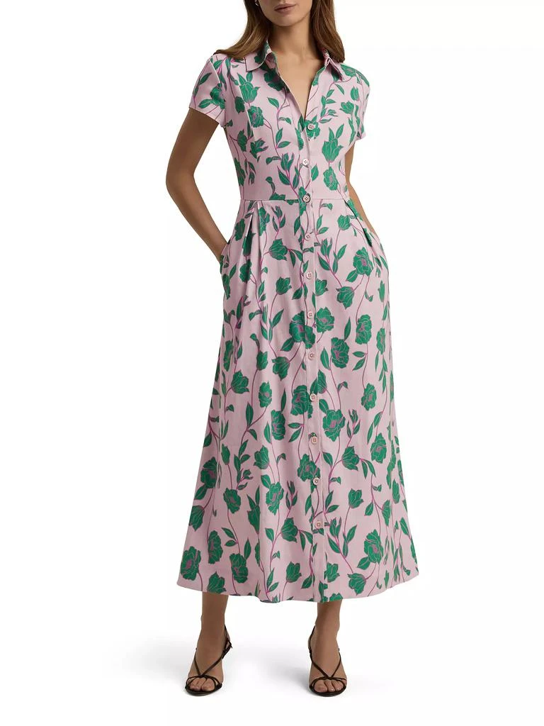 Favorite Daughter Sunday Best Floral Linen-Blend Maxi Shirtdress 3