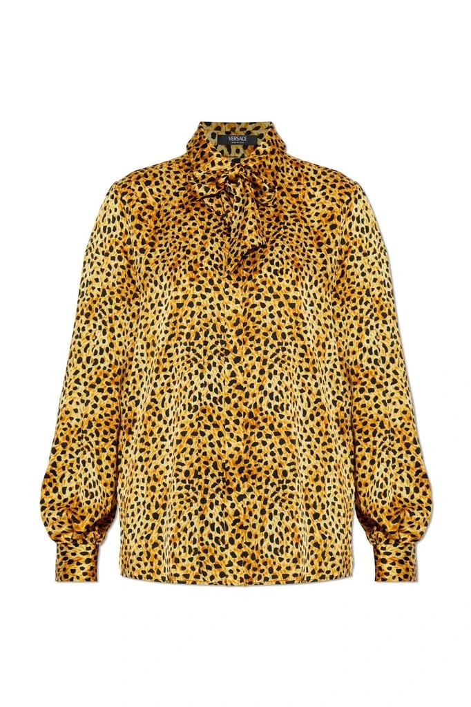 Versace Versace Leopard-Printed Long-Sleeved Shirt 1