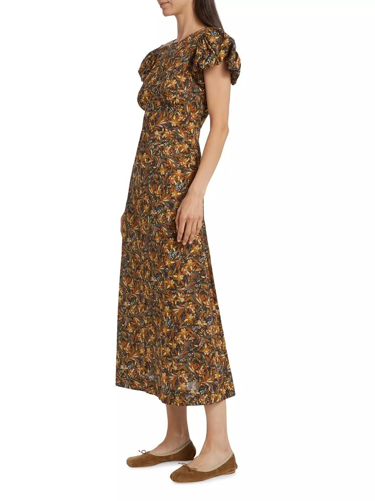 DÔEN Rhodia Floral Cotton Midi-Dress 4