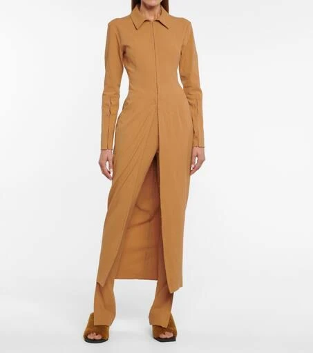 Jacquemus La Robe Obiou linen-blend maxi dress 7