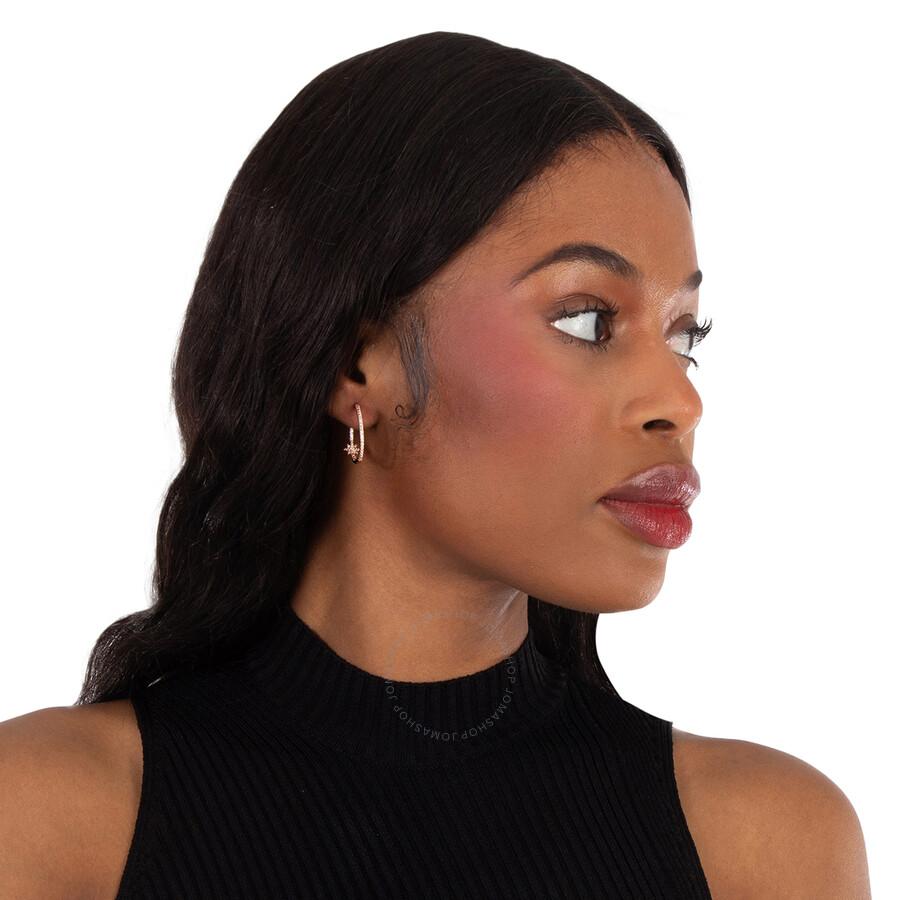 apm Monaco Rose Gold-Tone Plated Meteroise Hoop Earring