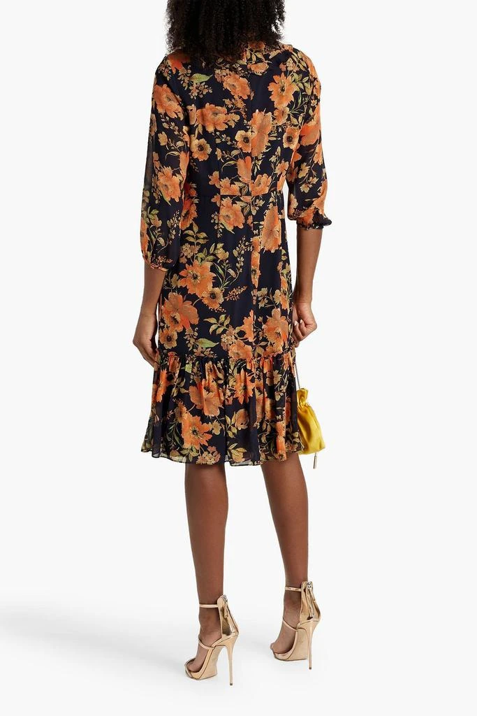 MIKAEL AGHAL Pussy-bow floral-print crepe dress 3