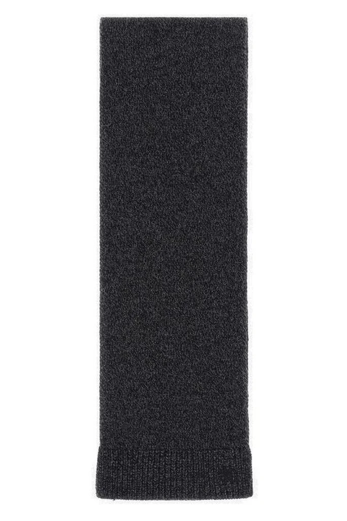 Roberto Cavalli Roberto Cavalli Logo Embroidered Ribbed Scarf 1