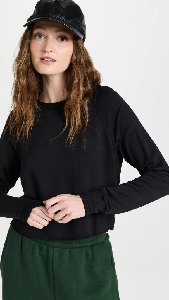 Splits59 Warm Up Crop Fleece Sweatshirt 1