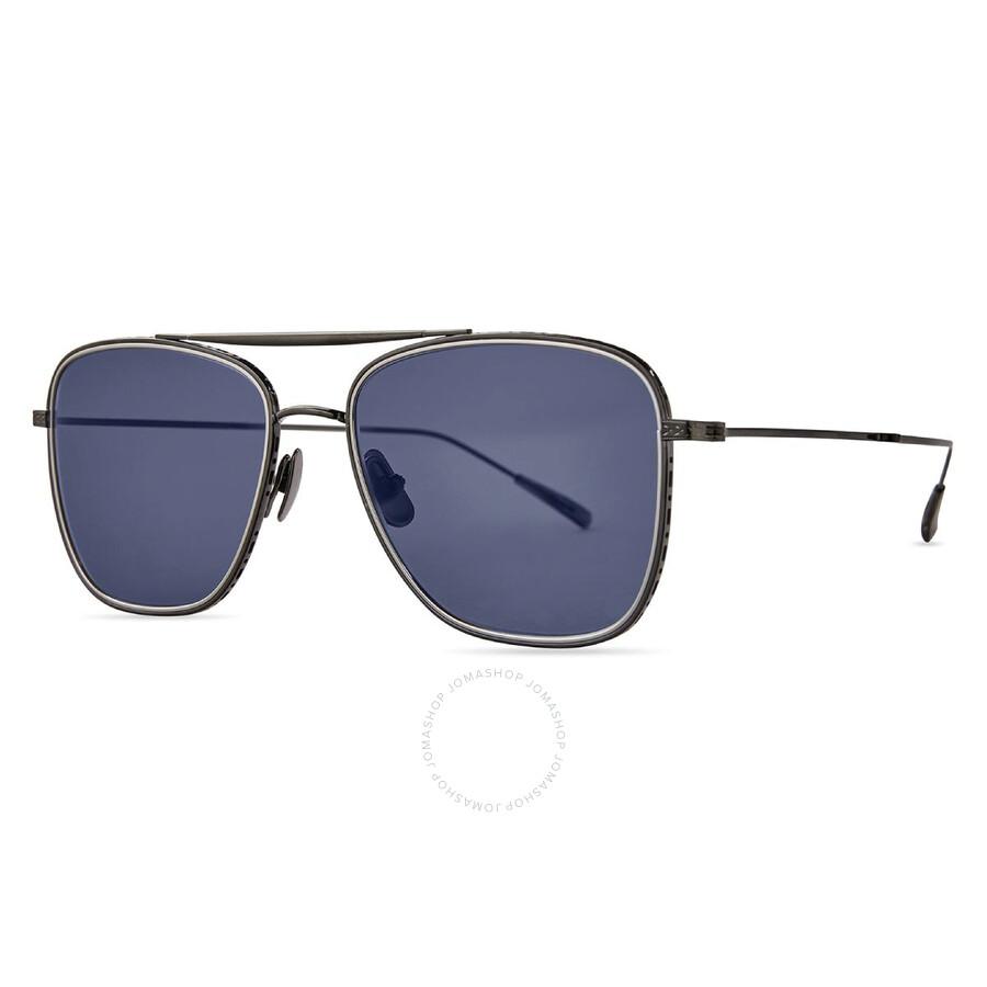 Mr. Leight NOVARRO S Blue Navigator Sunglasses ML4024 GM-CW/BLU 55