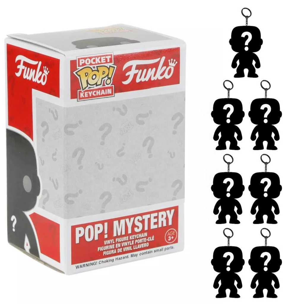 Funko Pack of 7 Surprise Mystery Mini  Pocket Pop! Keychains Randomly Selected
