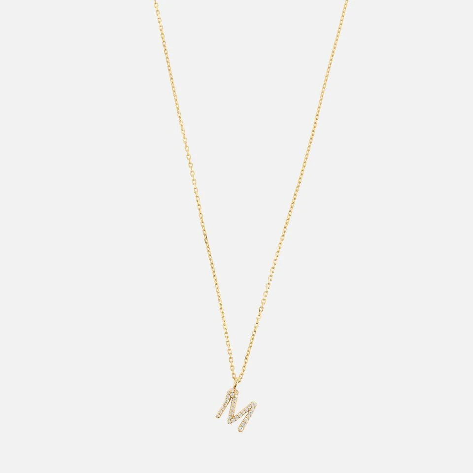 ASTRID 
MIYU Astrid 
Miyu Initial Pavé 18K Gold-Plated Necklace 2