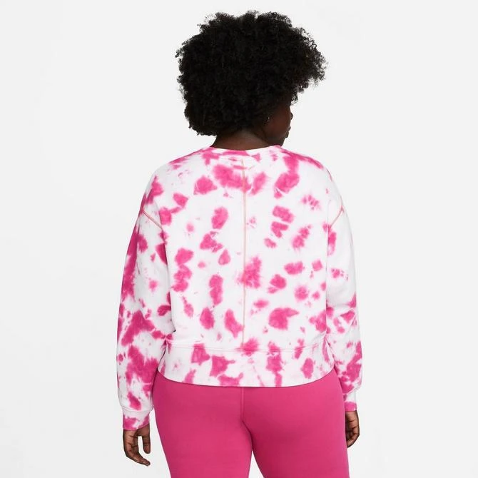 NIKE Women's Nike Sportswear Oversized Fleece Tie-Dye Crewneck Sweatshirt (Plus Size) 3