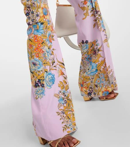 ETRO Floral high-rise silk wide-leg pants 5