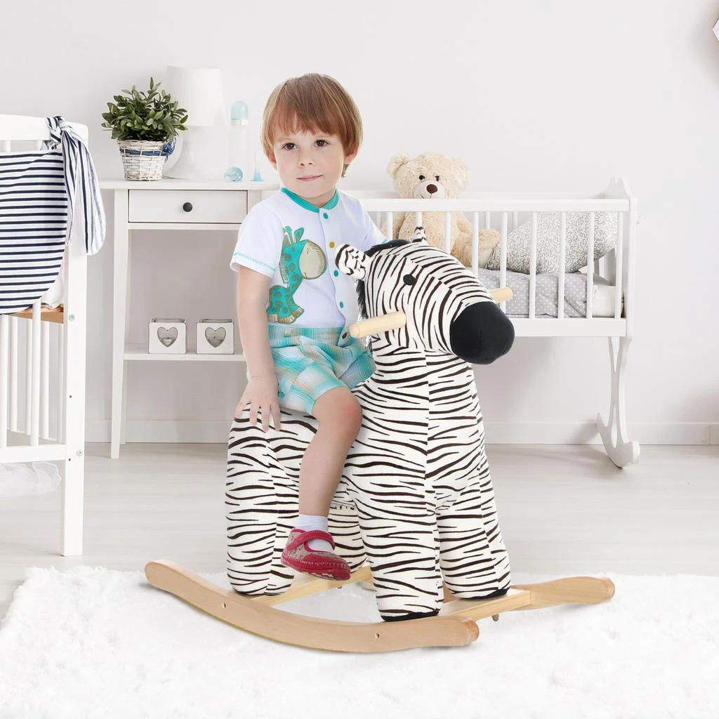 BreeBe Plush Zebra Rocker for Kids (Ages 2–4) 2