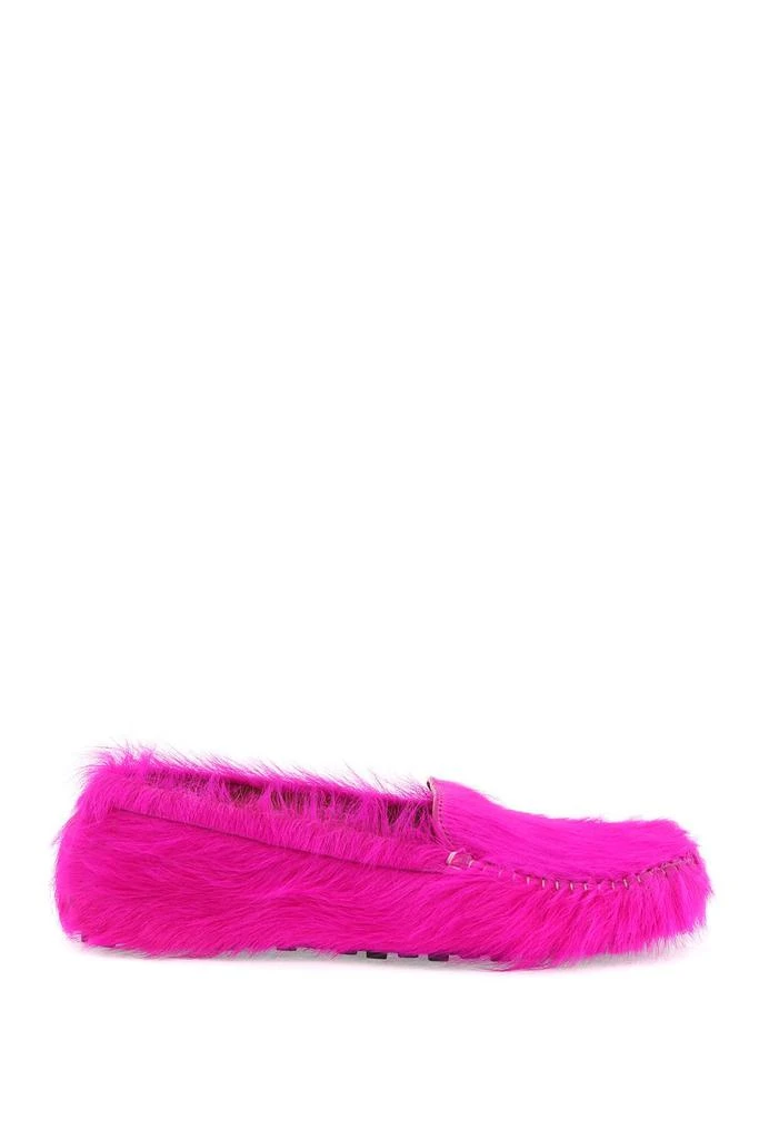 Marni long-haired leather moccasins in 1